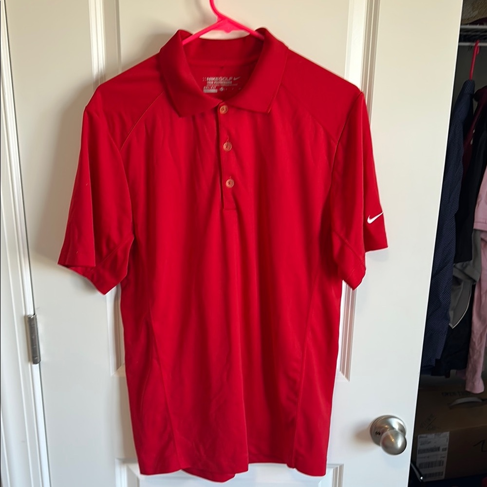 Nike Men's Red Polo Shirt